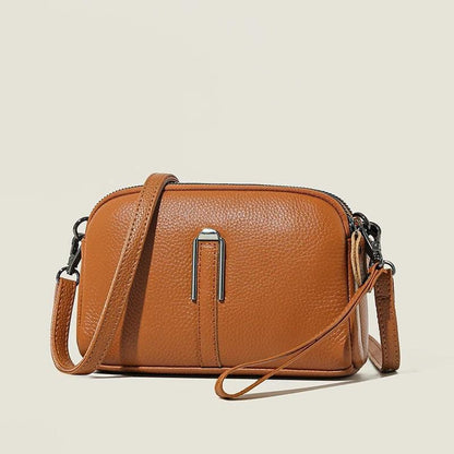 Genuine Leather Luxury Crossbody Bag for Women | Solid Color Clutch, Phone Shoulde