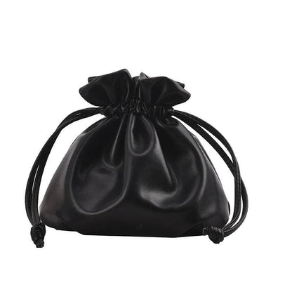 Korean Fashion Lady Shoulder Bag | Cute Drawstring Bucket Crossbody Bag for Women,