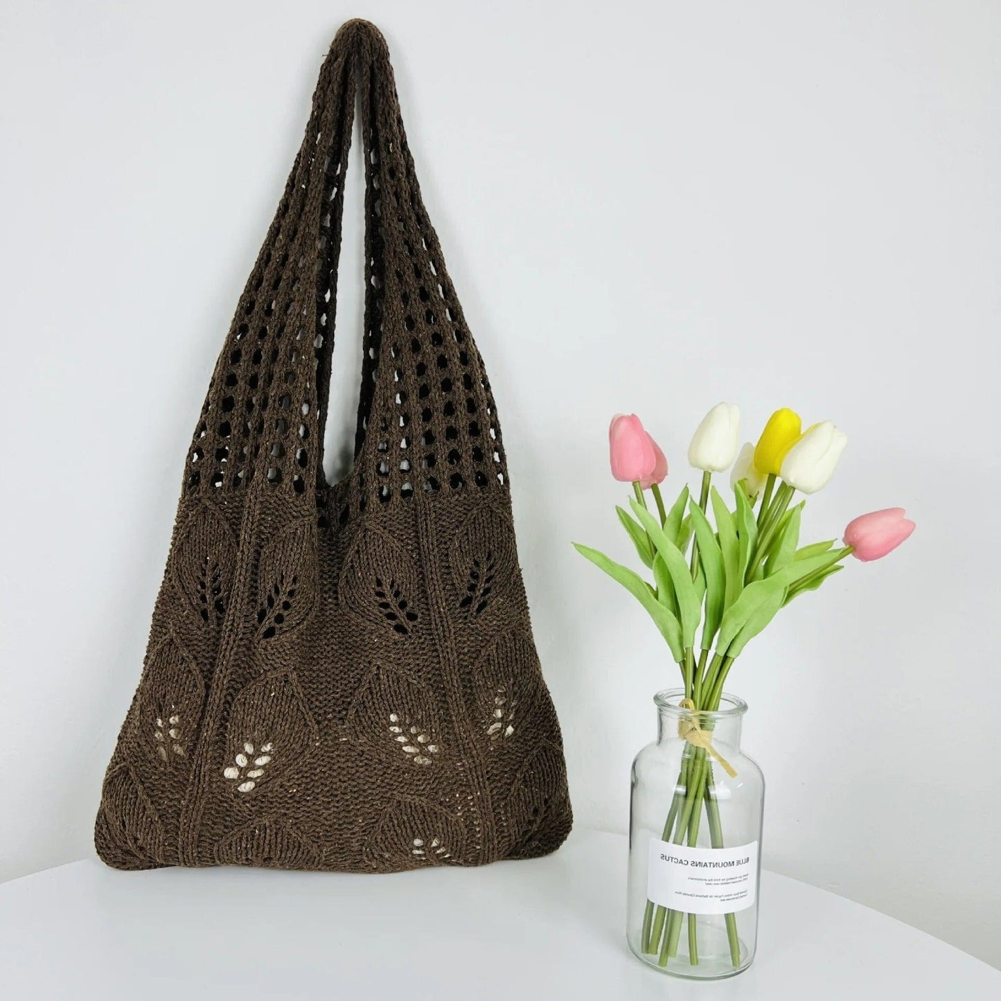 Knitted Handbags Beach Bags Lightweight Students Shoulder Casual Tote Female Styleven