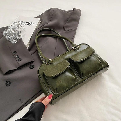 LEFTSIDE Small Double Pockets Shoulder Bag for Women – 2023 Trendy Designer