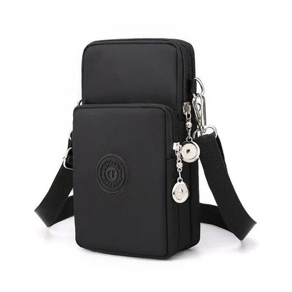 Nylon Mobile Phone Bag for Women - Small Crossbody Wallet & Coin Purse