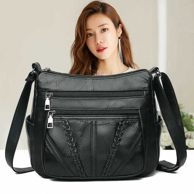 RetroChic PU Leather Women’s Shoulder Bag - Simple & Versatile Crossbody Messenger Bag