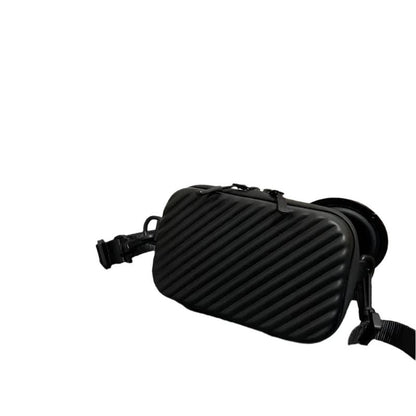 StriBox Lightweight Diagonal Striped Shoulder Bag – Soft PU Leather Unisex Messenger
