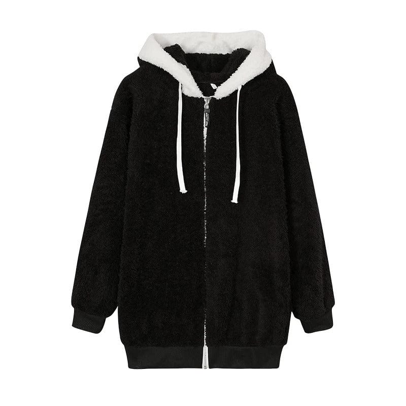 CozyPlush Women's Hooded Jacket Autumn Or Winter Zip Up