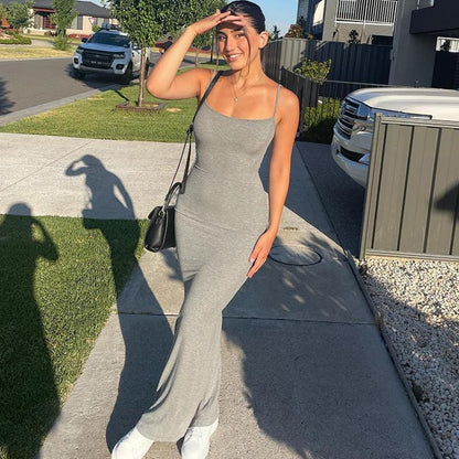 Satin Backless Sleeveless Elegant Bodycon Dress