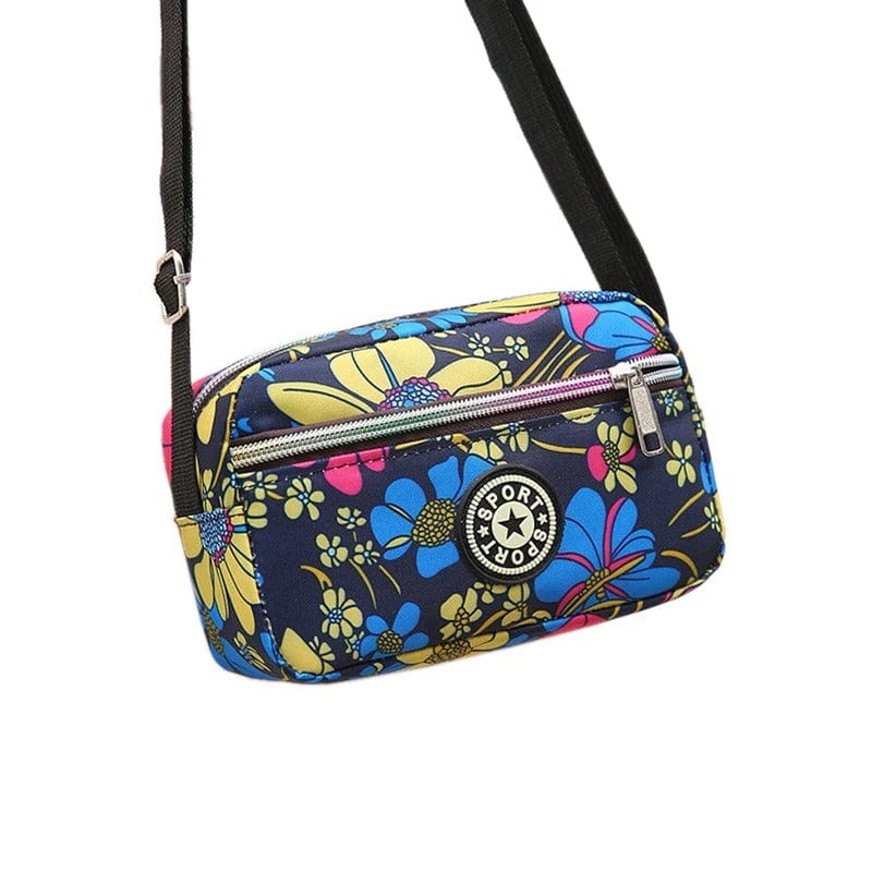 Printed Shoulder Bag for Women – Zippered Crossbody Chest Bag & Square Backpack