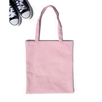 Solid Canvas Casual Tote Shoulder Bag for Women – Eco-Friendly DIY Shopping Bag for Girls