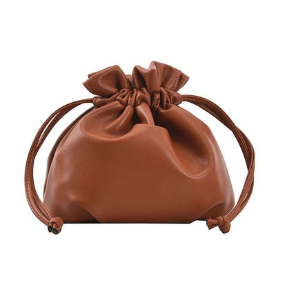 Korean Fashion Lady Shoulder Bag | Cute Drawstring Bucket Crossbody Bag for Women,