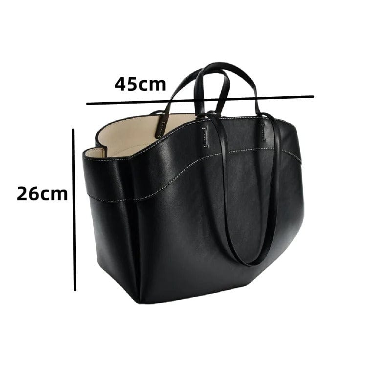 Retro PU Leather Women's Tote Bag – Large Capacity Underarm Pouch Shoulder