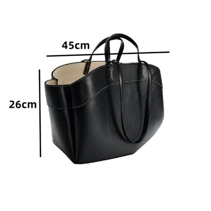 Retro PU Leather Women's Tote Bag – Large Capacity Underarm Pouch Shoulder