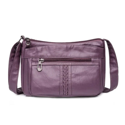 MaxStyle High-Capacity PU Leather Messenger Bag
