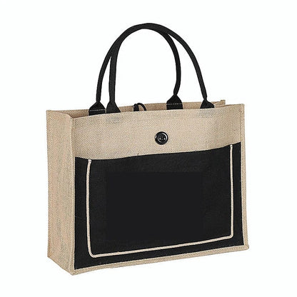 DINYAO 2024 Custom Jute Shopping Bag – High-Quality Personalized Logo Tote & Beach Handbag