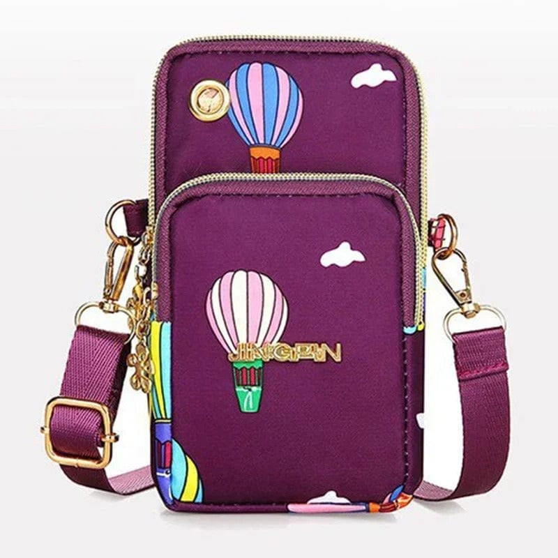 Stylish Crossbody Mini Bag for Women - 3-Layer Wallet & Phone Holder