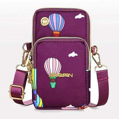 Stylish Crossbody Mini Bag for Women - 3-Layer Wallet & Phone Holder
