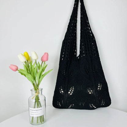 Knitted Handbags Beach Bags Lightweight Students Shoulder Casual Tote Female Styleven