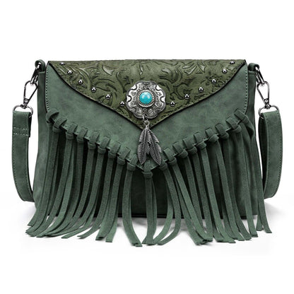Celela Original Design Shoulder Bag for Women – Luxury PU Leather Clutch & Fringe Messenger Purse