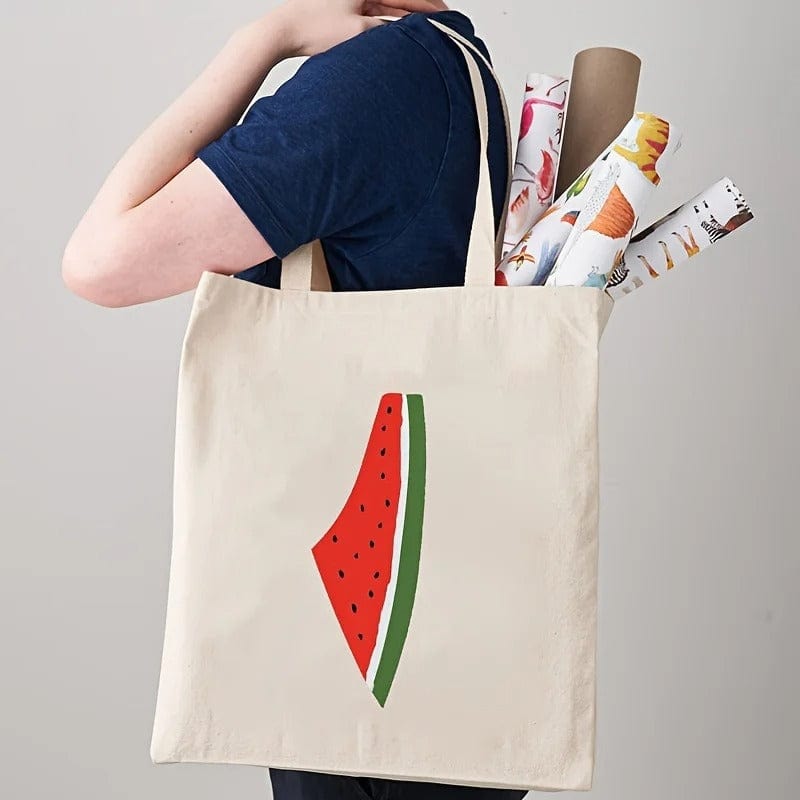 This Is Not A Watermelon" Magritte Parody Tote Bag – Peace Canvas Reusable Shopping