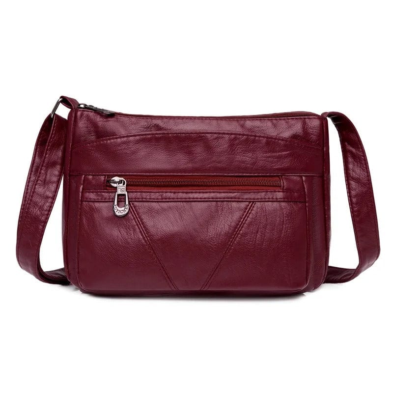 MaxStyle High-Capacity PU Leather Messenger Bag