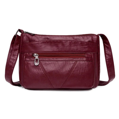 MaxStyle High-Capacity PU Leather Messenger Bag