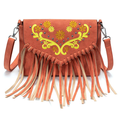 Celela Original Design Shoulder Bag for Women – Luxury PU Leather Clutch & Fringe Messenger Purse