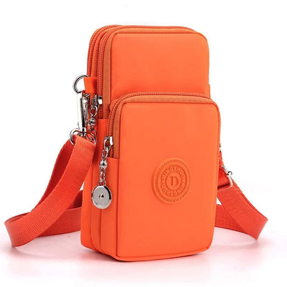 New Women Mobile Phone Bag Nylon Cell Phone Bag Coin Purse Strap Shoulder Bags Women Wallet Travel Purse