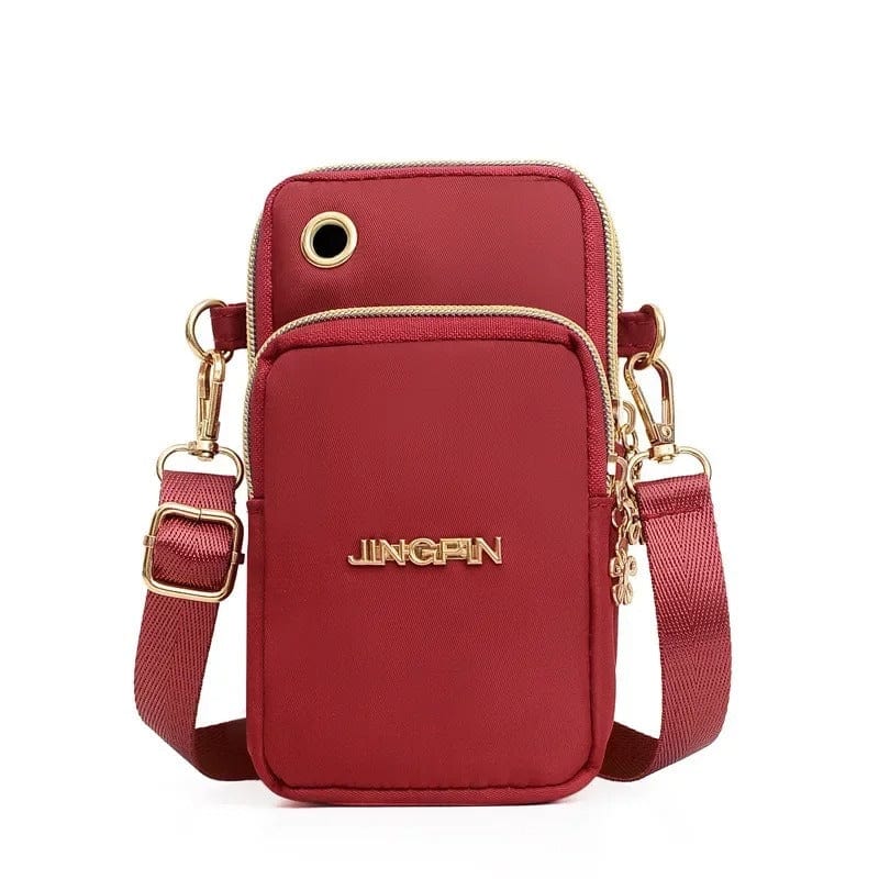 Stylish Crossbody Mini Bag for Women - 3-Layer Wallet & Phone Holder