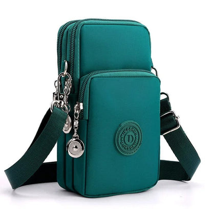 New Women Mobile Phone Bag Nylon Cell Phone Bag Coin Purse Strap Shoulder Bags Women Wallet Travel Purse