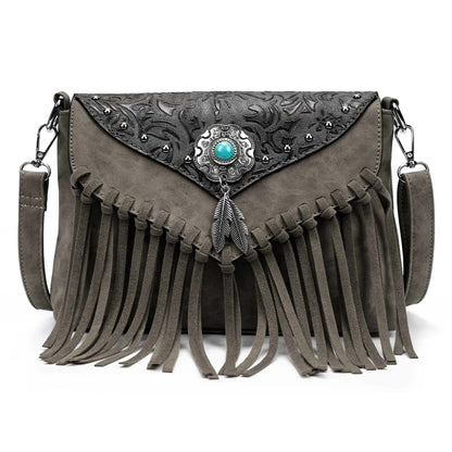 Celela Original Design Shoulder Bag for Women – Luxury PU Leather Clutch & Fringe Messenger Purse
