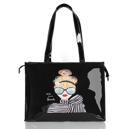 Vintage Painting PVC Waterproof Shopping Bag – Aesthetic Women’s Shopper Tote &