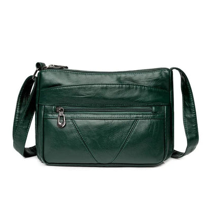 MaxStyle High-Capacity PU Leather Messenger Bag