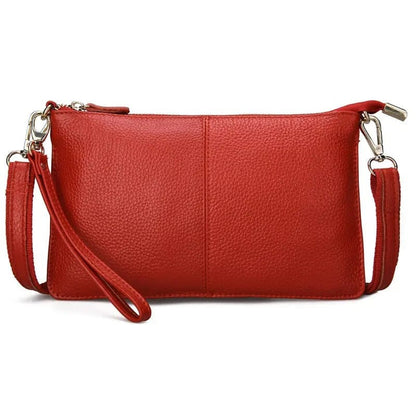 RanHuang Women’s Genuine Leather Day Clutch – Candy Color Shoulder Bag, Small Crossbody