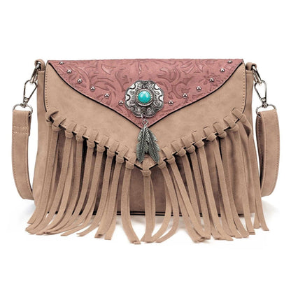 Celela Original Design Shoulder Bag for Women – Luxury PU Leather Clutch & Fringe Messenger Purse