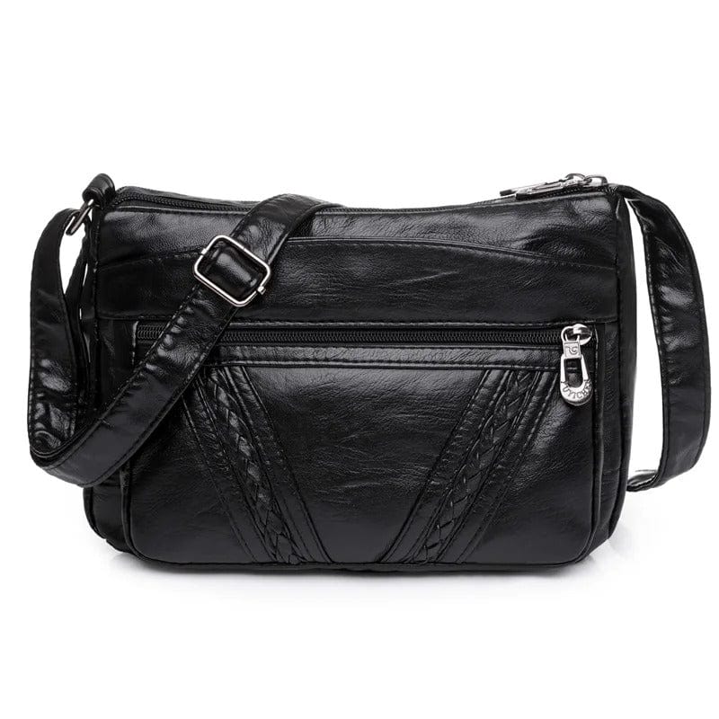 MaxStyle High-Capacity PU Leather Messenger Bag