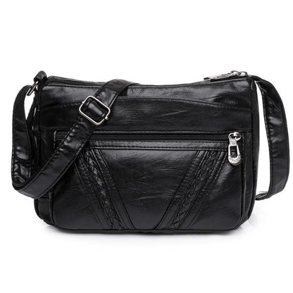 MaxStyle High-Capacity PU Leather Messenger Bag