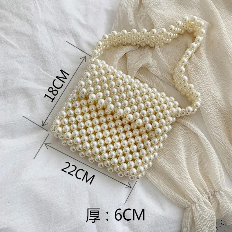 Pearluxe Handmade Mini Pearl Beaded Bag – Vintage Fashion Shoulder Bag