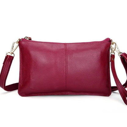 RanHuang Women’s Genuine Leather Day Clutch – Candy Color Shoulder Bag, Small Crossbody