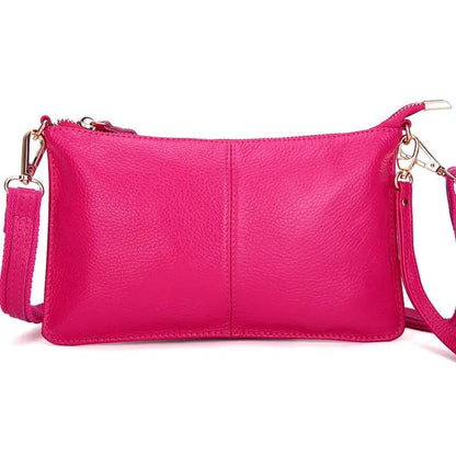 RanHuang Women’s Genuine Leather Day Clutch – Candy Color Shoulder Bag, Small Crossbody