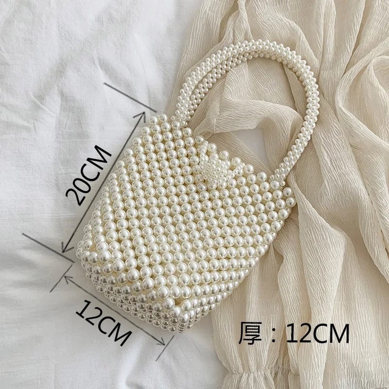 Pearluxe Handmade Mini Pearl Beaded Bag – Vintage Fashion Shoulder Bag
