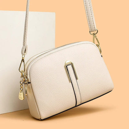 New Fashion Solid Color Women's Crossbody Bag – Authentic Soft Leather