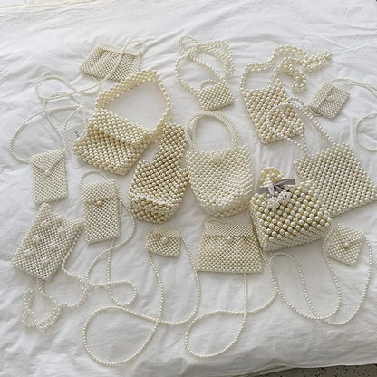 Pearluxe Handmade Mini Pearl Beaded Bag – Vintage Fashion Shoulder Bag