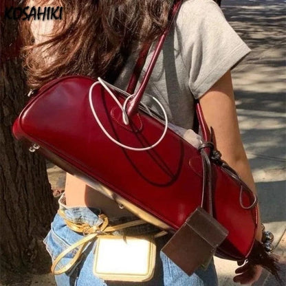 Y2K Aesthetic Vintage Underarm Bag – Luxury Streetwear Women's Shoulder Handbag