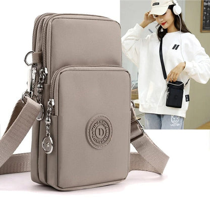 New Women Mobile Phone Bag Nylon Cell Phone Bag Coin Purse Strap Shoulder Bags Women Wallet Travel Purse