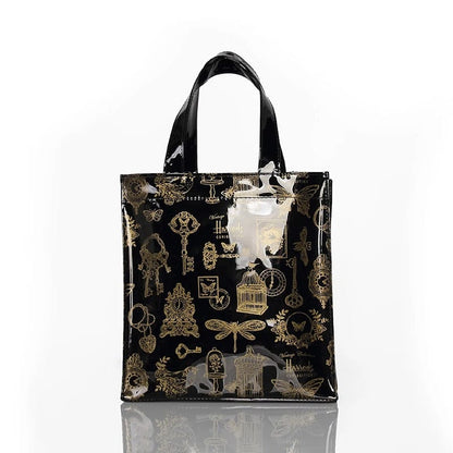 Vintage Painting PVC Waterproof Shopping Bag – Aesthetic Women’s Shopper Tote &
