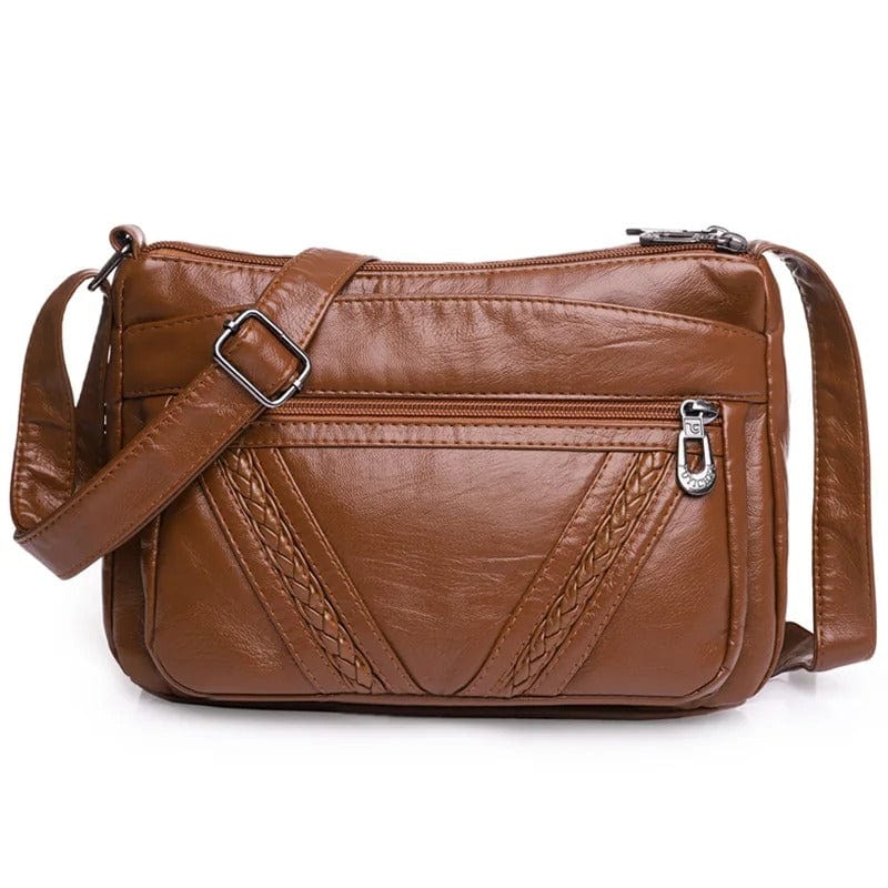 MaxStyle High-Capacity PU Leather Messenger Bag