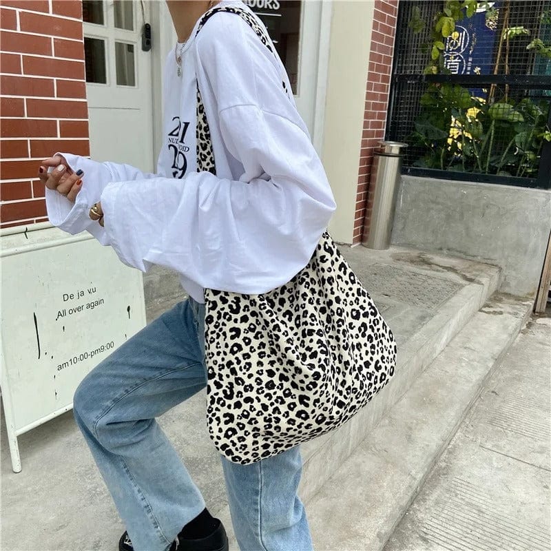 LeopardLuxe Japanese & Korean Style Small Messenger Bag