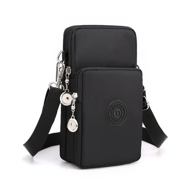 Nylon Mobile Phone Bag for Women - Small Crossbody Wallet & Coin Purse