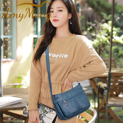 MaxStyle High-Capacity PU Leather Messenger Bag