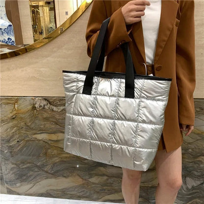 AutumnLuxe Quilted Large Tote Handbag for Women