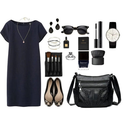 RetroChic PU Leather Women’s Shoulder Bag - Simple & Versatile Crossbody Messenger Bag