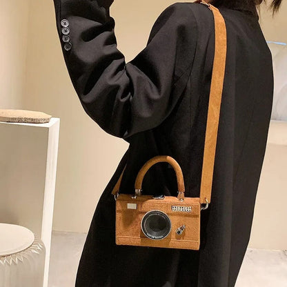 SnapChic 2023 Personalized Camera Shape Clutch – Mini Crossbody Shoulder Bag for Women